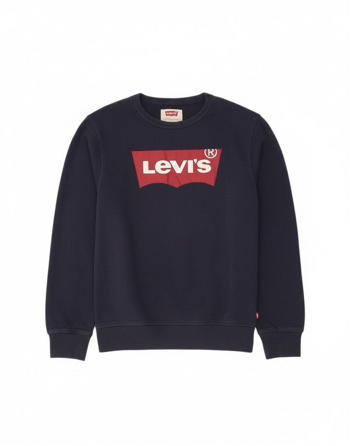 Levi's Sudadera con gráfico para niña Jumper 15-16 años Azul Marino Algodón