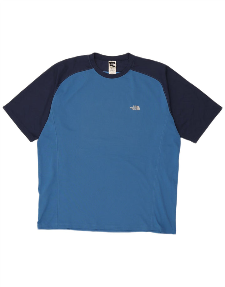 THE NORTH FACE Camiseta Hombre Top XL Azul Colorblock Poliéster