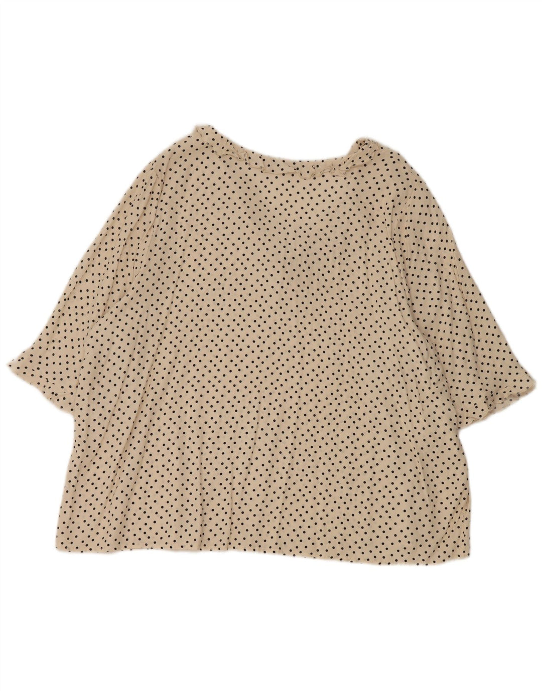 Marks & Spencer Blusa Delantera con Volantes para Mujer Reino Unido 18 XL con Lunares Blancos
