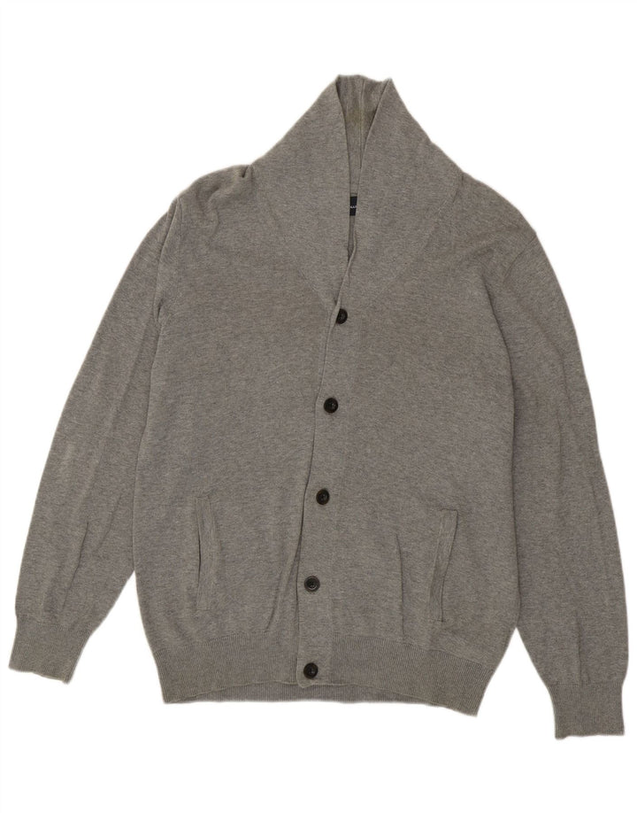 Marks & Spencer - Cárdigan para hombre, talla grande, algodón gris