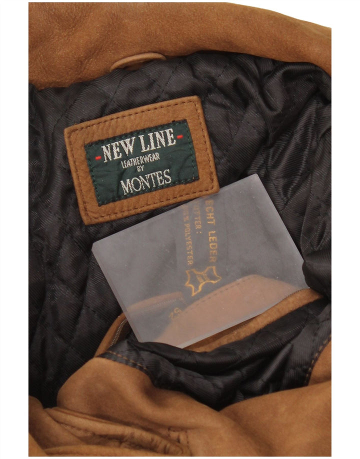 Montes Chaqueta de Cuero Hombre IT 52 XL Cuero Marrón