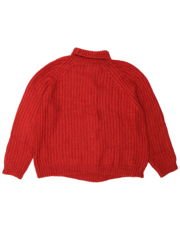 Massimo Dutti Jersey de cuello vuelto para mujer UK 44 Medio Borgoña Acrílico