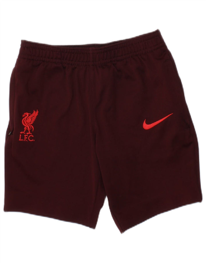NIKE Boys Liverpool Sport Shorts 8-9 años Pequeño Borgoña Poliéster