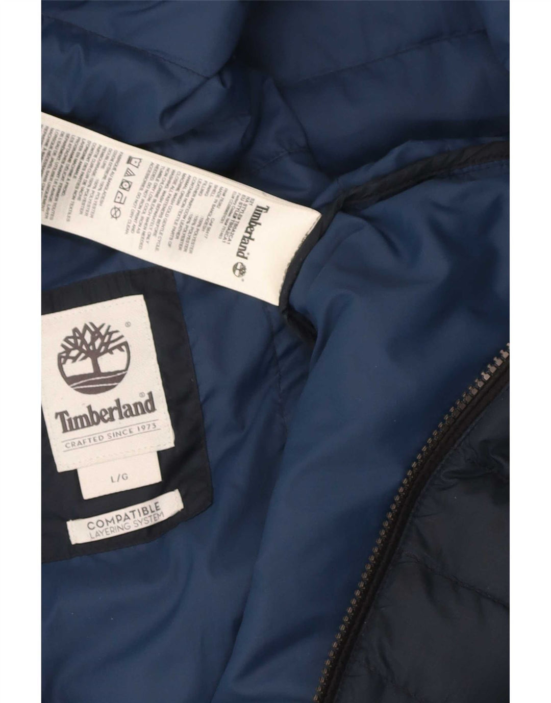 Timberland Chaleco acolchado para hombre Reino Unido 40 Grande Poliéster azul marino