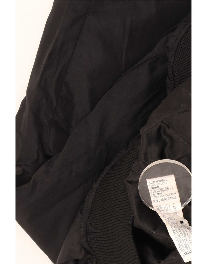 Chaqueta utilitaria vintage para hombre Reino Unido 38 Nylon negro medio