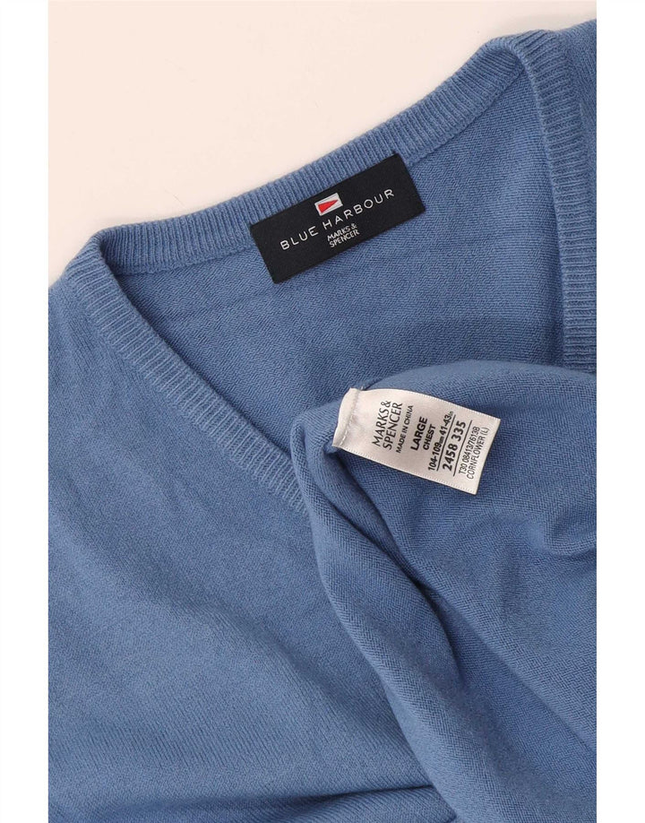 Marks & Spencer - Camiseta sin mangas para hombre, color azul, acrílico, tamaño grande
