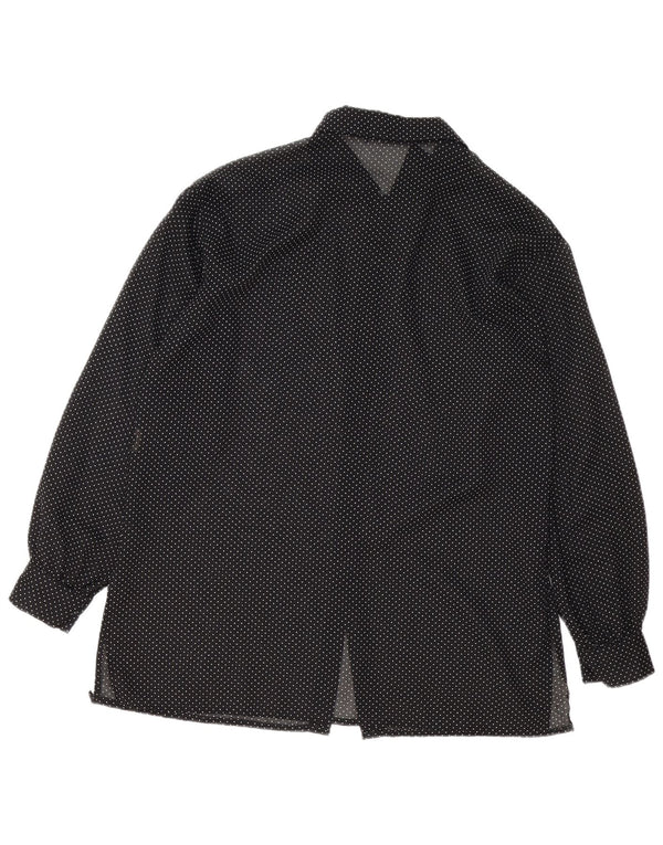 Vintage mujer camisa Reino Unido 16 grande negro manchado