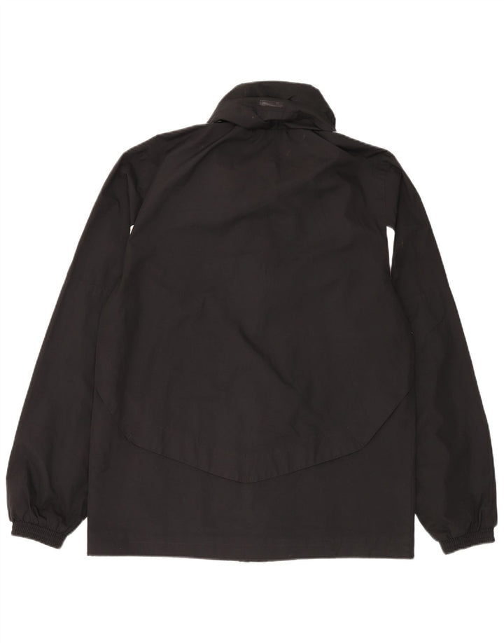 Adidas Chaqueta impermeable con capucha para hombre UK 40/42 Medium Black Colourblock Poliéster
