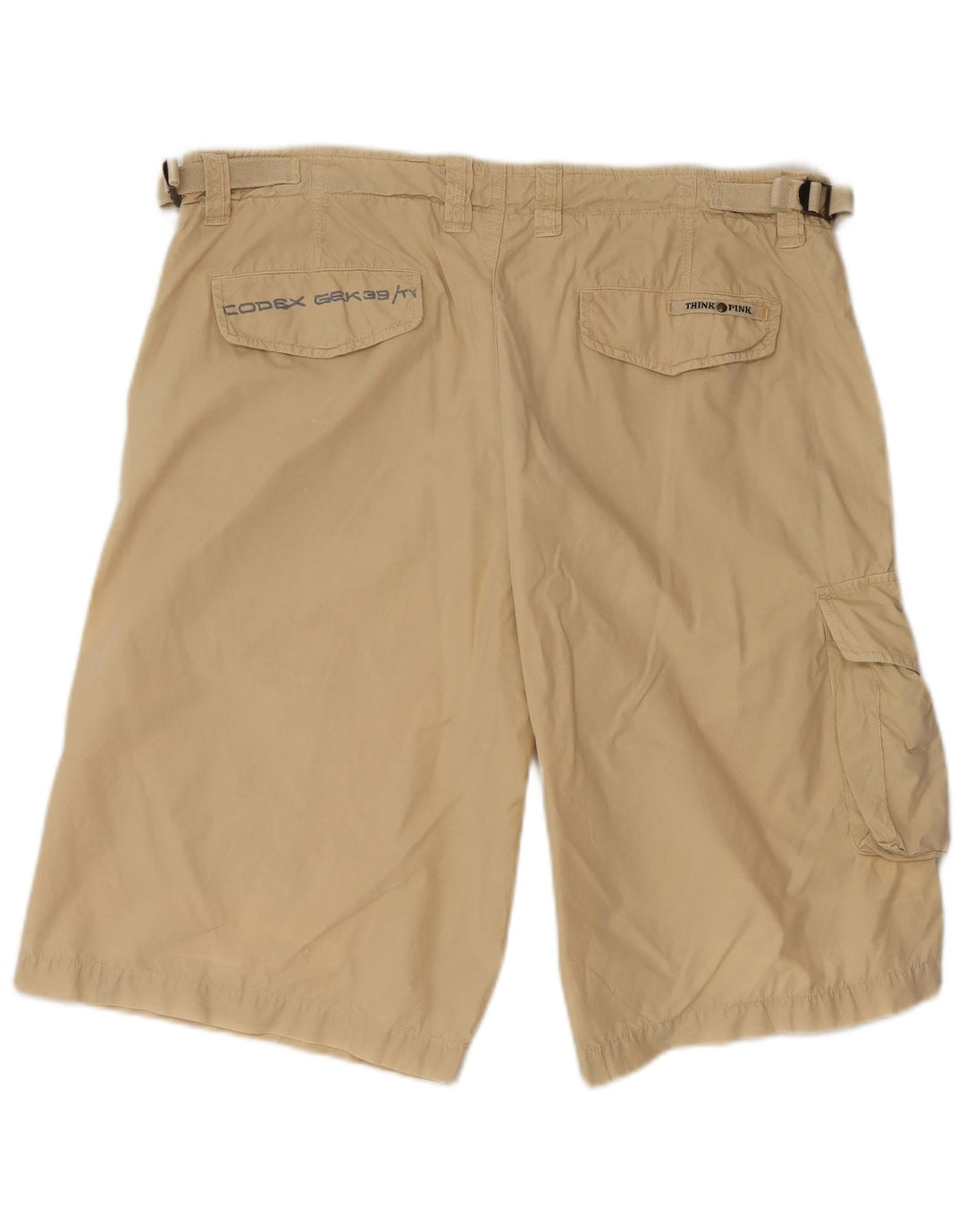 THINK PINK Pantalones cortos cargo para hombre IT 52 XL W38 Algodón beige