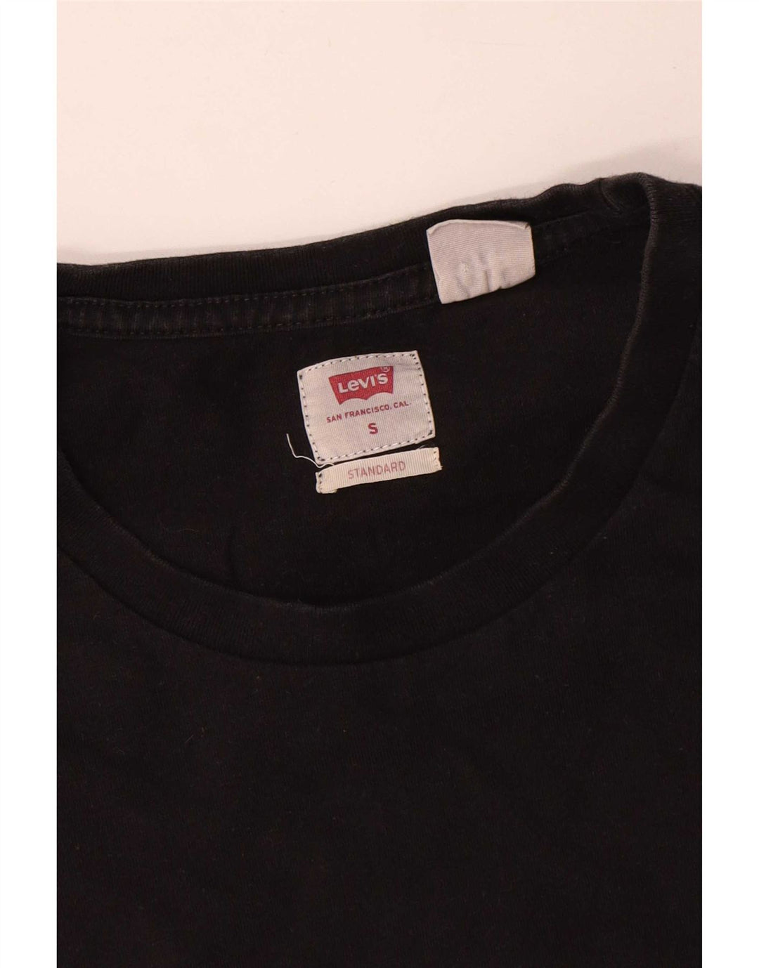 Levi's Camiseta de corte estándar para hombre, talla pequeña, algodón negro