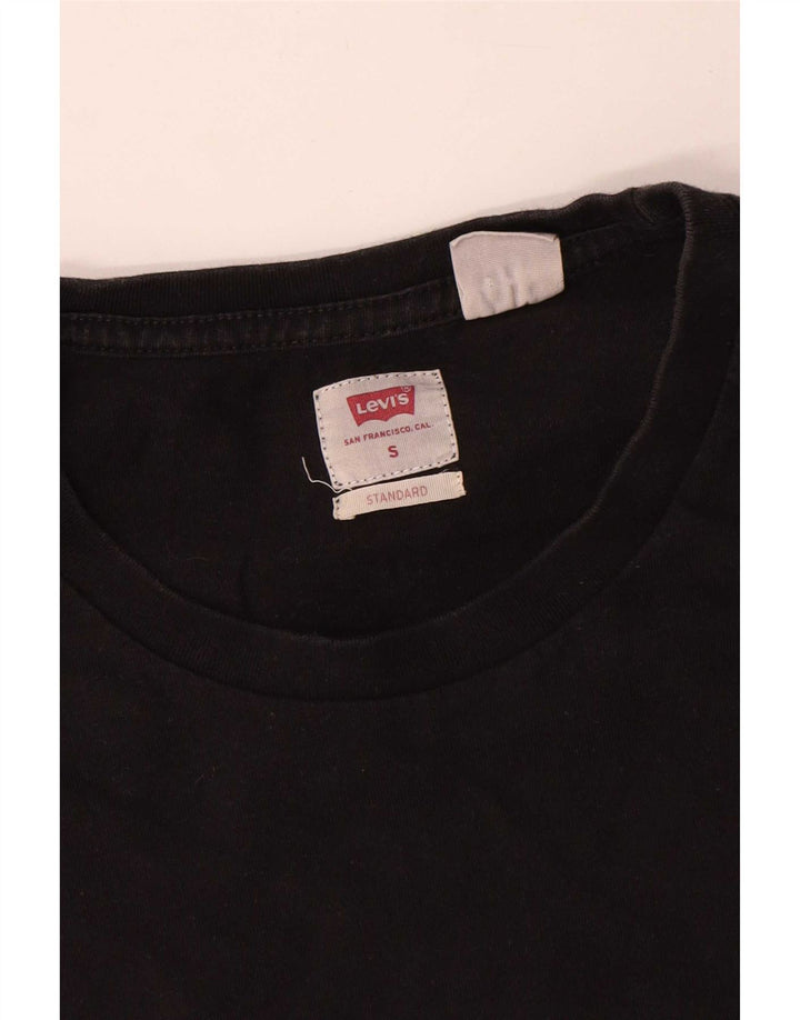 Levi's Camiseta de corte estándar para hombre, talla pequeña, algodón negro