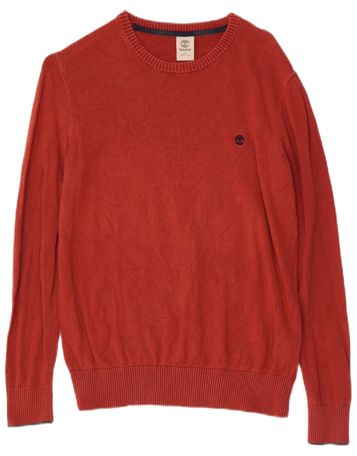 TIMBERLAND Jersey con Cuello Barco para Hombre, Jersey pequeño de algodón Rojo