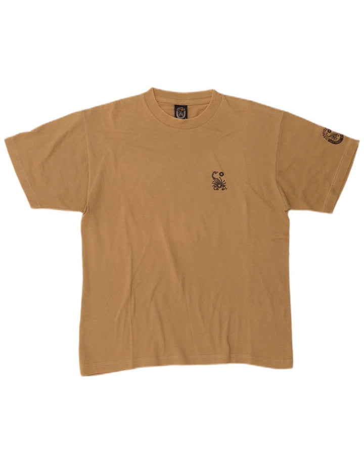 SCORPION Camiseta gráfica para hombre Top Small Beige Cotton