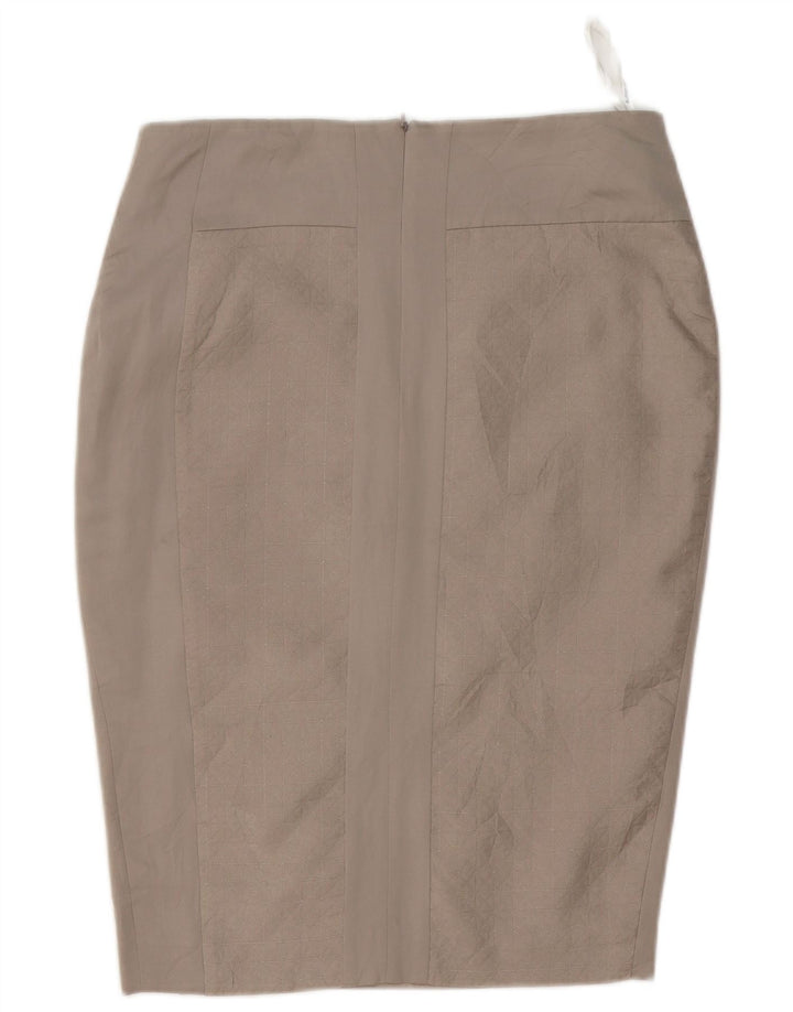 Marks & Spencer Falda lápiz autógrafo para mujer Reino Unido 12 Mediano W32 Gris