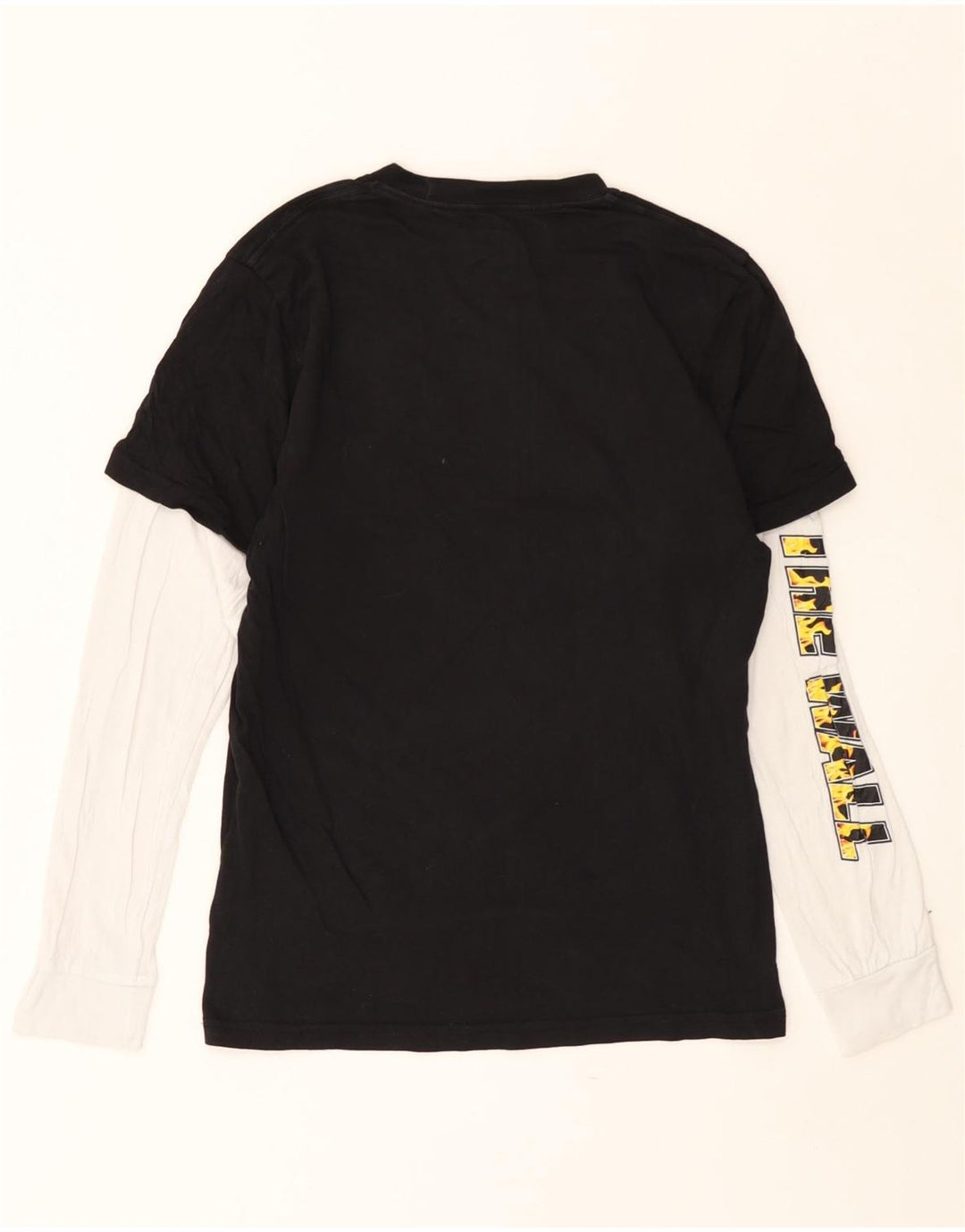 VANS Camiseta gráfica para niños de manga larga 13-14 años XL Negro Colorblock