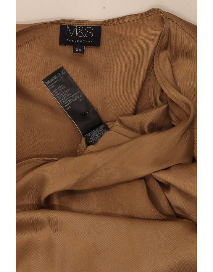 Marks & Spencer Cárdigan asimétrico para mujer UK 24 4XL Poliéster beige