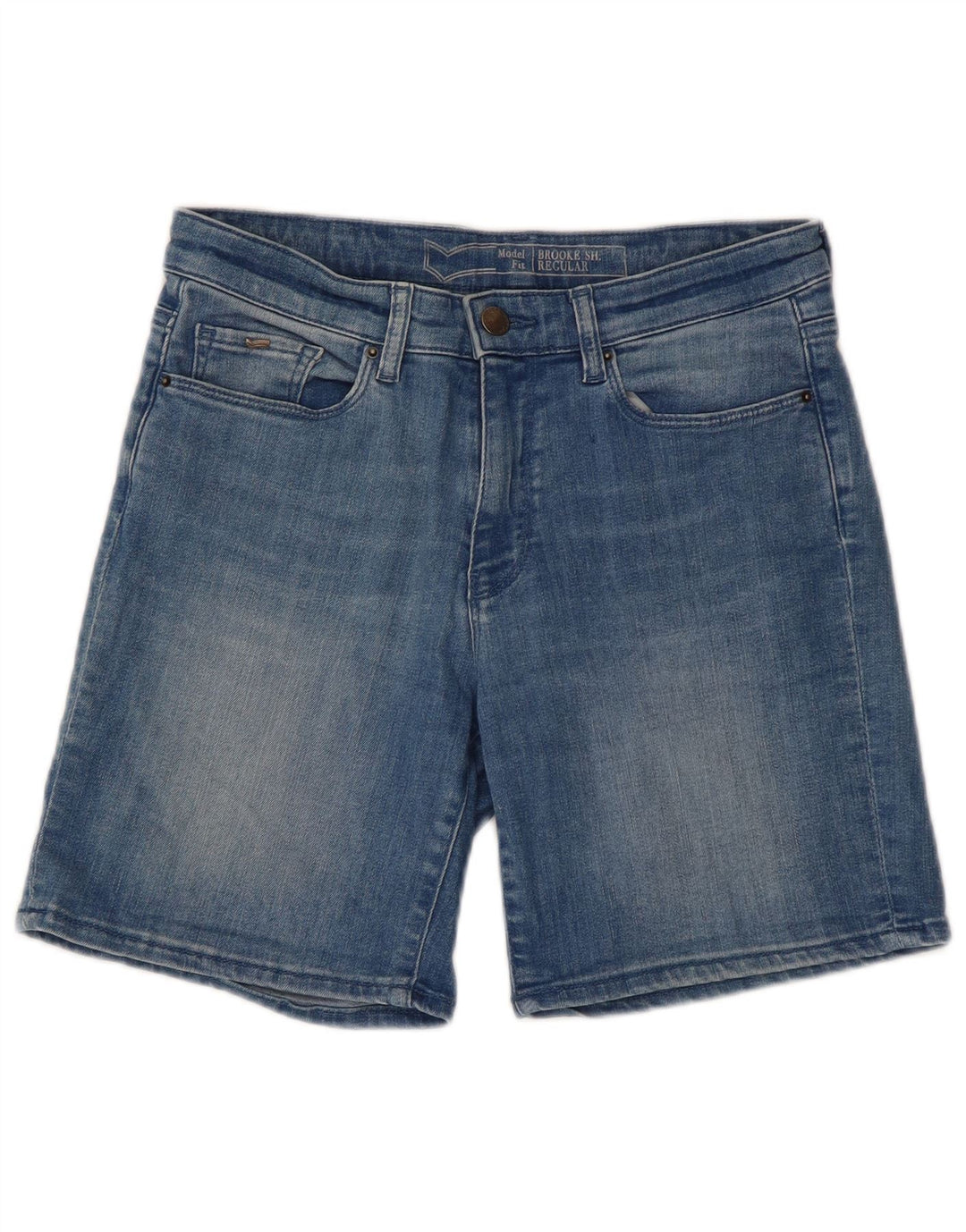 Pantalones cortos vaqueros de ajuste regular para mujer Gas W26 Small Blue Cotton