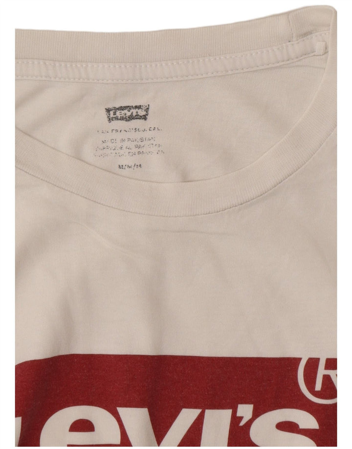 LEVI'S Camiseta gráfica para hombre Top Medium White