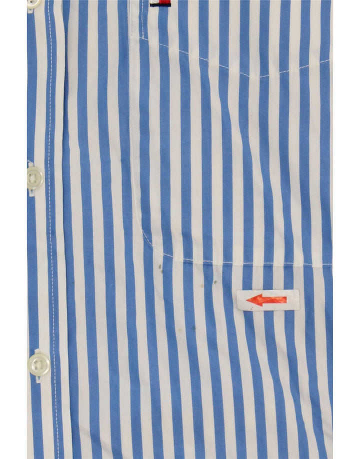 Camisa Tommy Hilfiger Hombre Algodón Azul Medio Rayas Pintadas