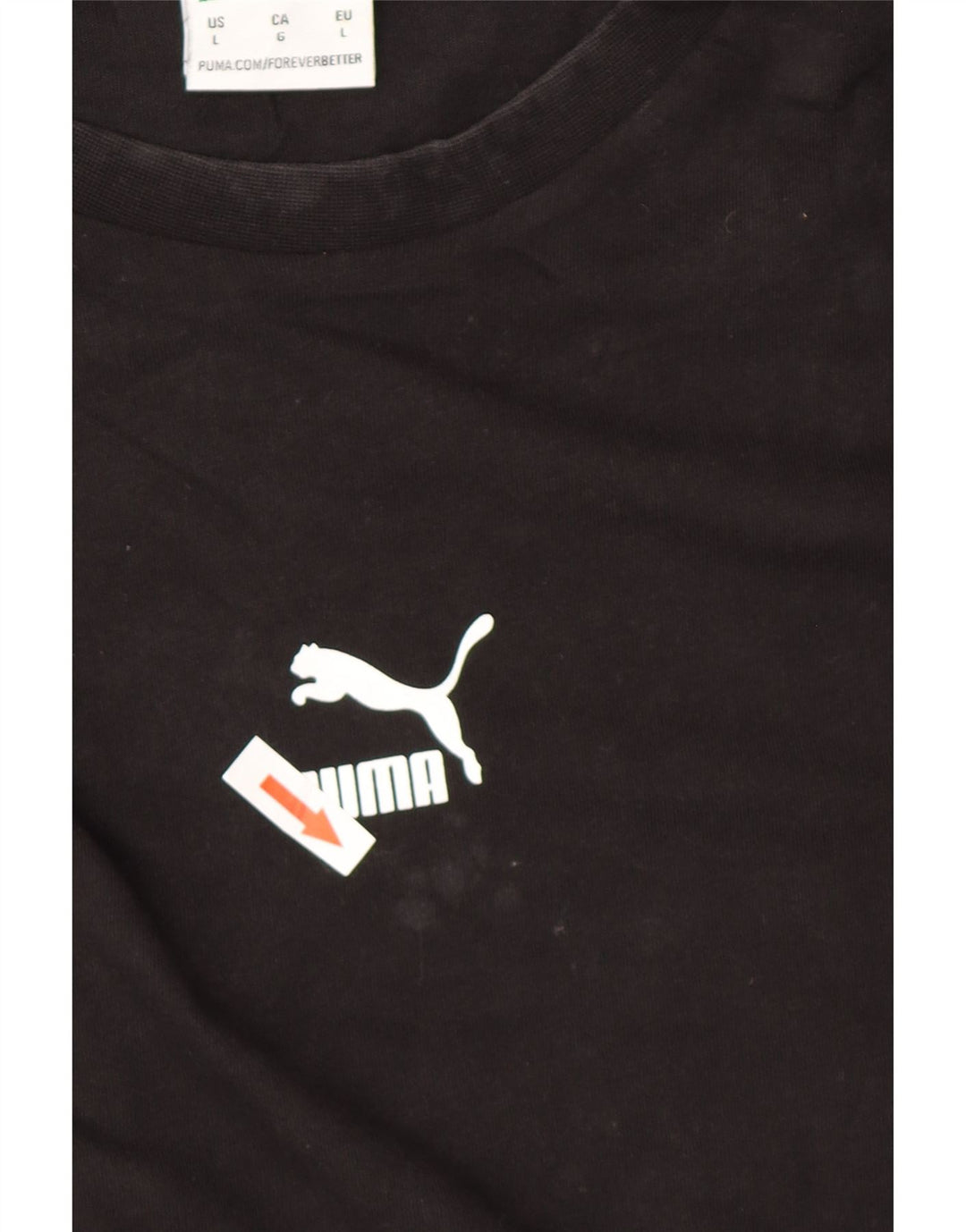 Puma - Camiseta gráfica para hombre, talla grande, algodón negro