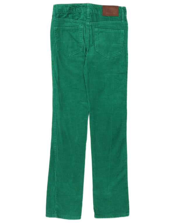 Polo Ralph Lauren Pantalones de pana delgados para mujer UK 8 Small W26 L28 Verde