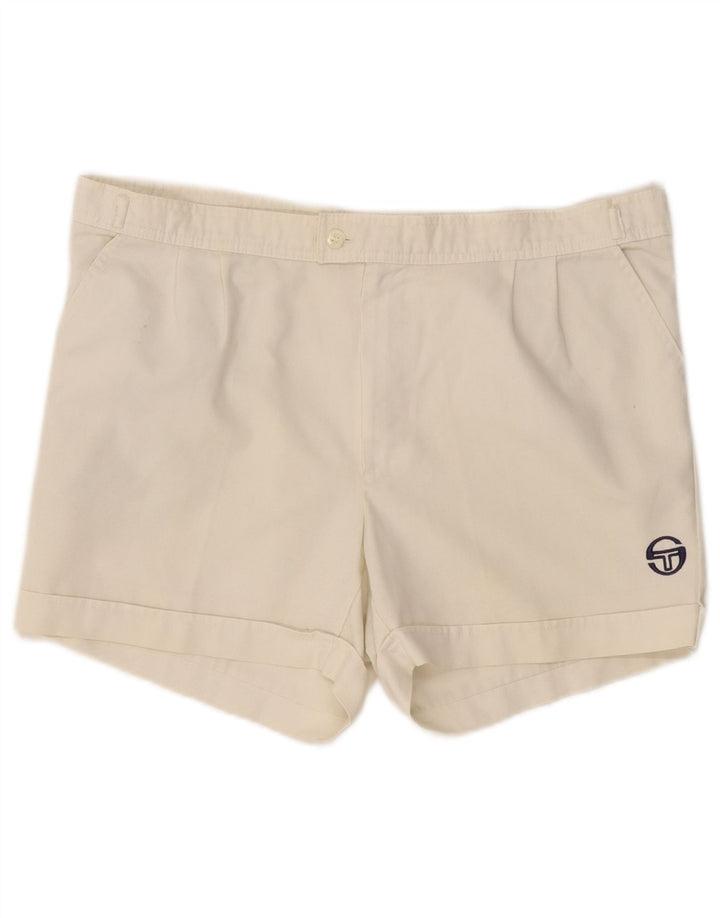 SERGIO TACCHINI Pantalones cortos chinos para mujer W36 Large Off White