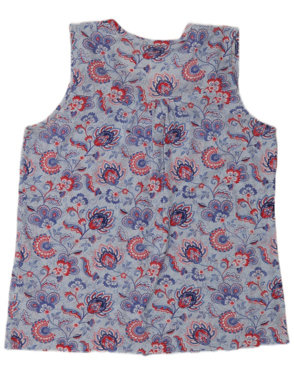 M&Co Blusa sin mangas para mujer UK 44 Poliéster floral azul grande