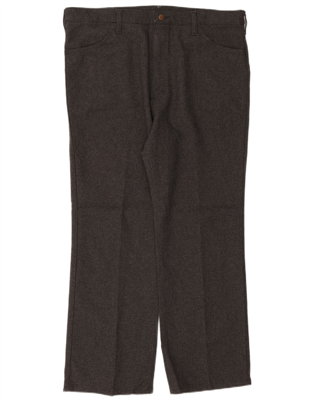 WRANGLER Mens Straight Casual Trousers W40 L29 Grey Polyester