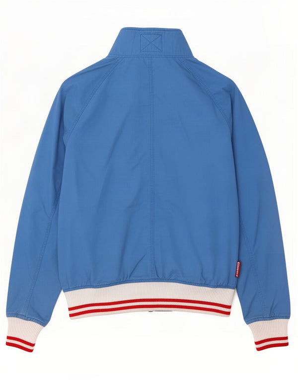 Superdry Mens Bomber Jacket UK 38 Medium Blue Colourblock Cotton