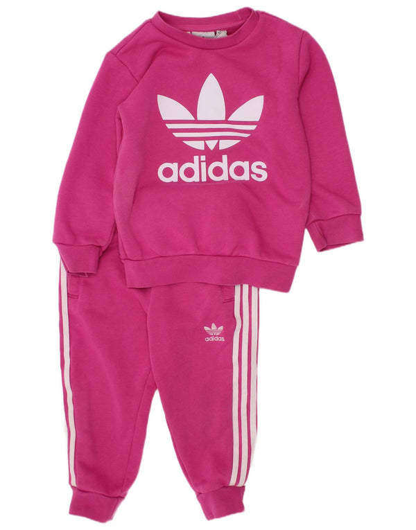 Adidas Chándal completo gráfico para bebé niña 18-24 meses Algodón rosa