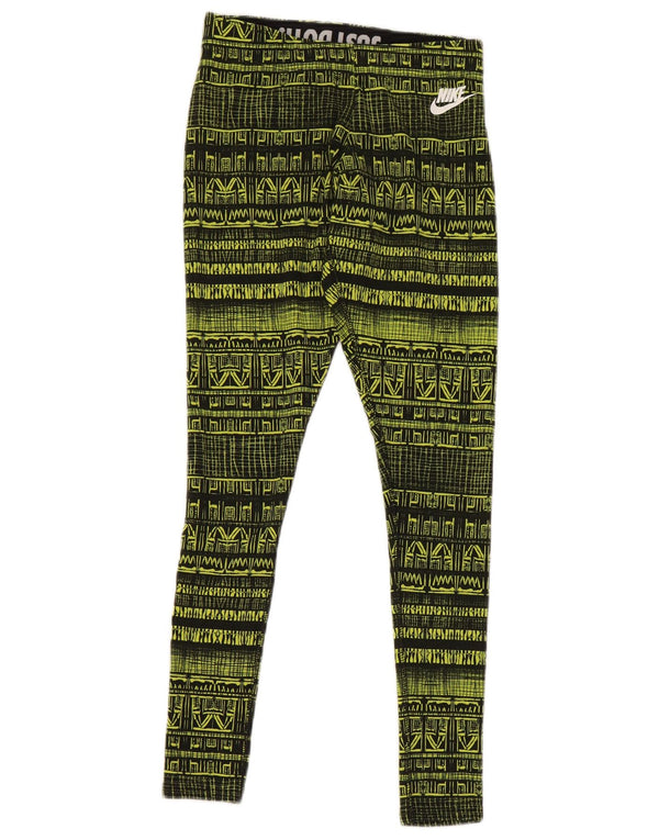 Nike Leggings con patrón abstracto para mujer UK 6 XS Algodón amarillo