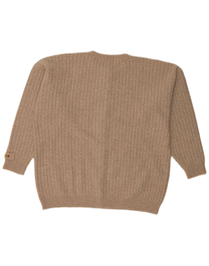 CALLE. ANDREWS Suéter tipo cárdigan para mujer ES 40 XL Beige Angora