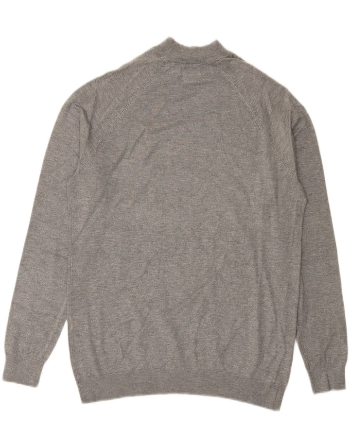 Zara Hombre Jersey Cuello Tortuga Jersey Small Gris Viscosa