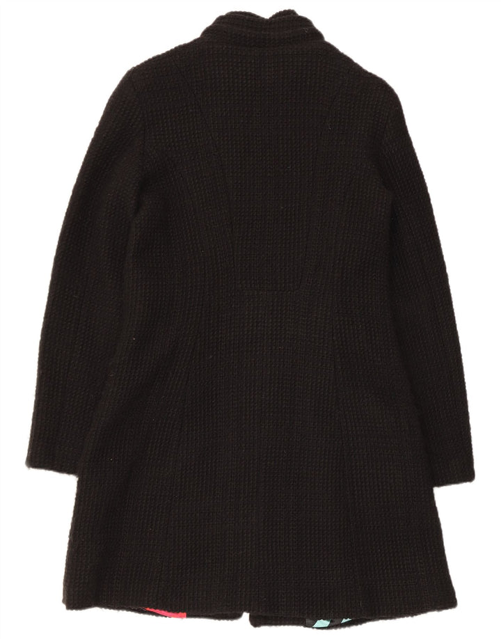 Abrigo Desigual para mujer EU 42 Grande Negro Paisley Acrílico
