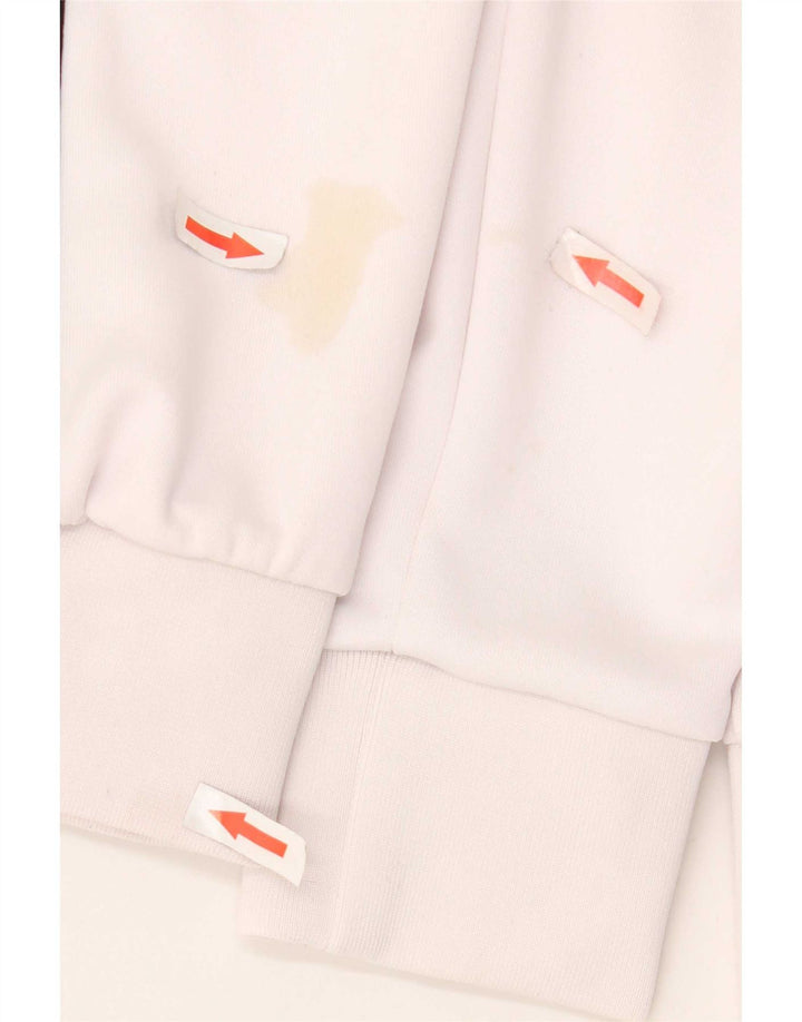 Fila Chaqueta superior de chándal con gráfico para hombre Poliéster color block blanco mediano