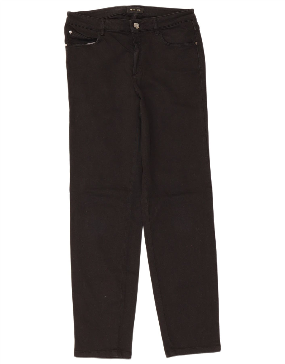 Massimo Dutti Vaqueros Slim Mujer EU 38 Small W28 L28 Negro
