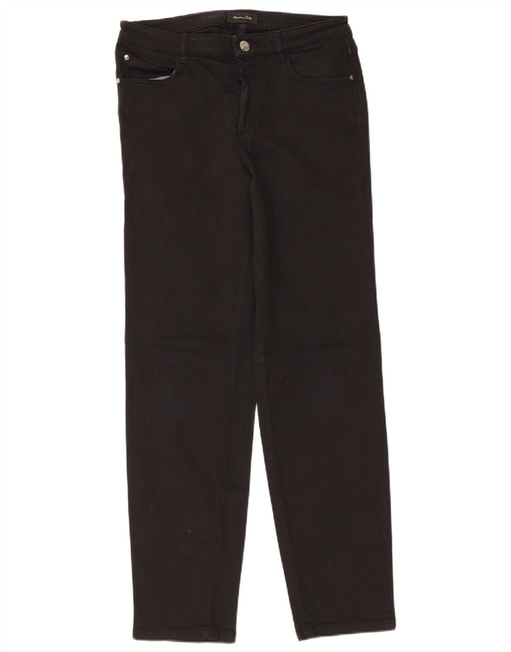 Massimo Dutti Vaqueros Slim Mujer EU 38 Small W28 L28 Negro