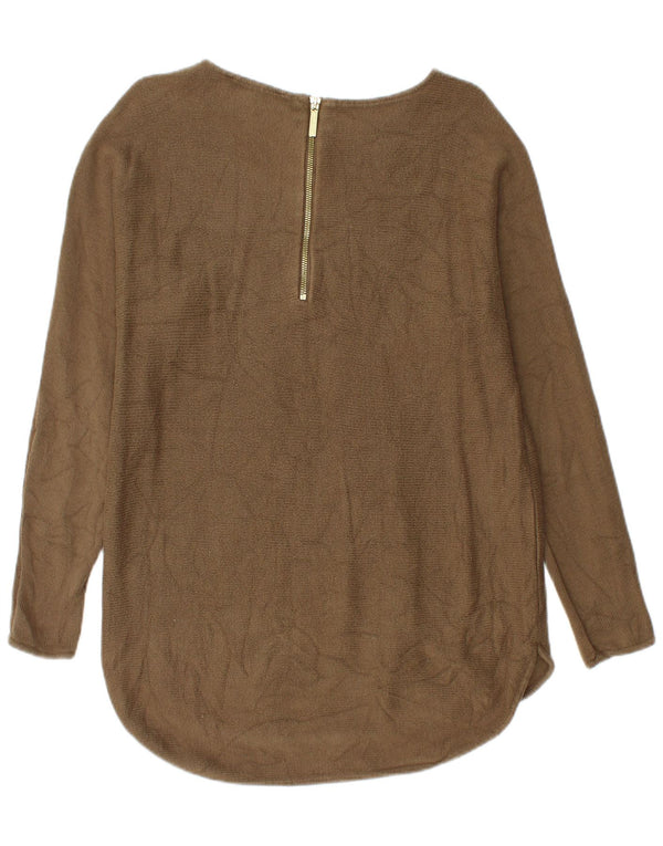 Michael Kors Suéter largo con cuello barco para mujer UK 14 Medium Khaki