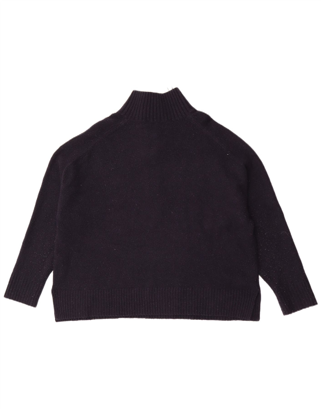 Zara - Jersey extragrande con cuello y botones para mujer, talla 40, talla grande, color azul marino
