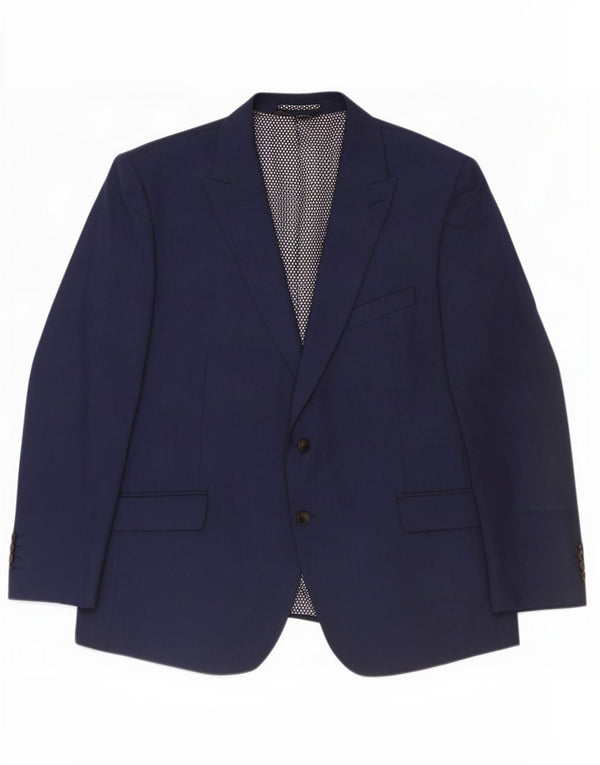 Marks & Spencer Chaqueta tipo blazer de corte regular con 2 botones para hombre UK 48 2XL Azul marino
