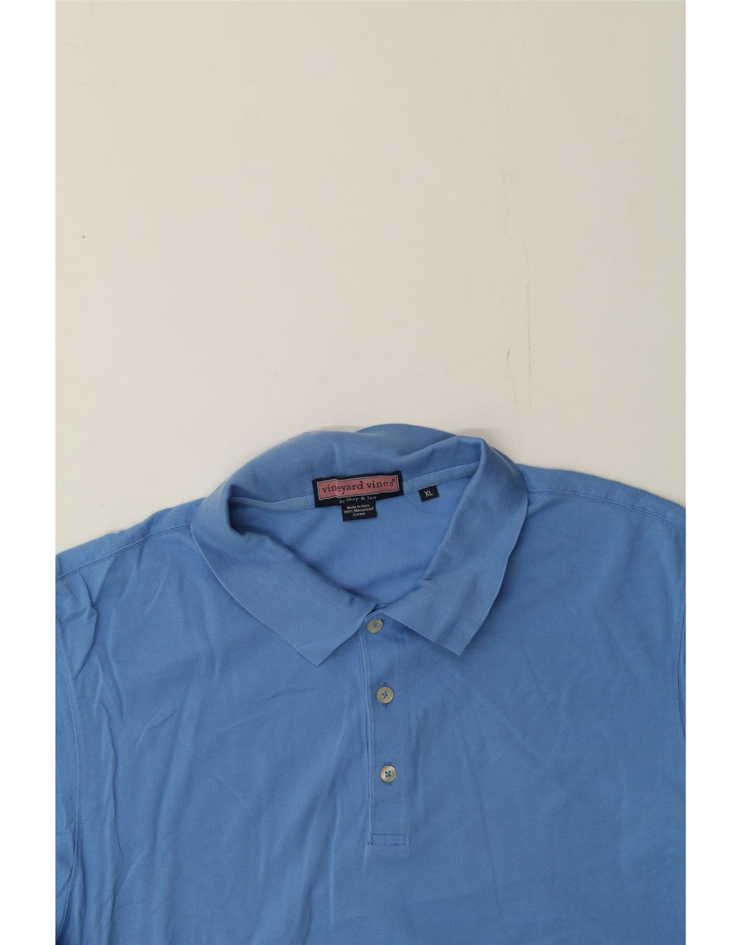 VINEYARD VINES Mens Polo Shirt XL Blue Cotton Vintage Vineyard Vines and Second-Hand Vineyard Vines from Messina Hembry 