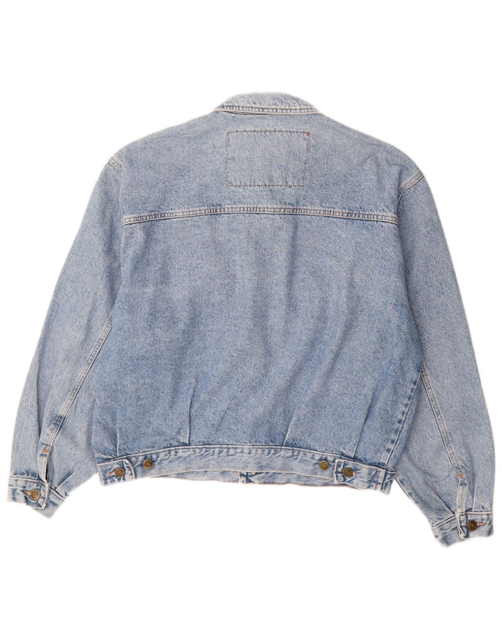 Vintage hombres chaqueta de mezclilla Reino Unido 42 XL algodón azul