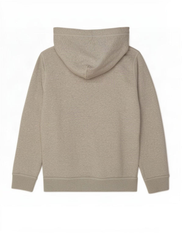 Hollister Mens Graphic Hoodie Jumper Small Grey Flecked Cotton