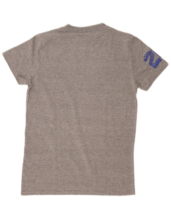 Superdry Camiseta estampada de algodón moteado en gris medio para hombre