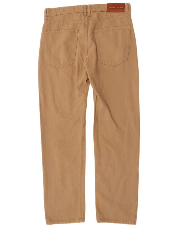 Marks & Spencer Pantalones Casuales Rectos Autograph para Hombre W32 L31 Beige