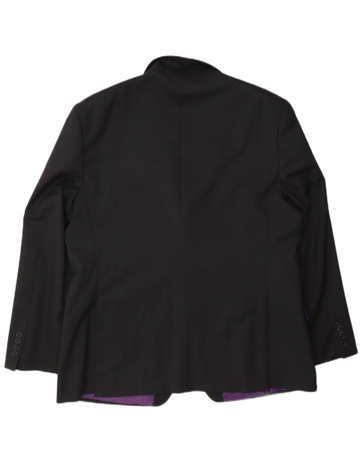 Ted Baker Chaqueta tipo blazer de 2 botones para hombre UK 40 Large Lana negra