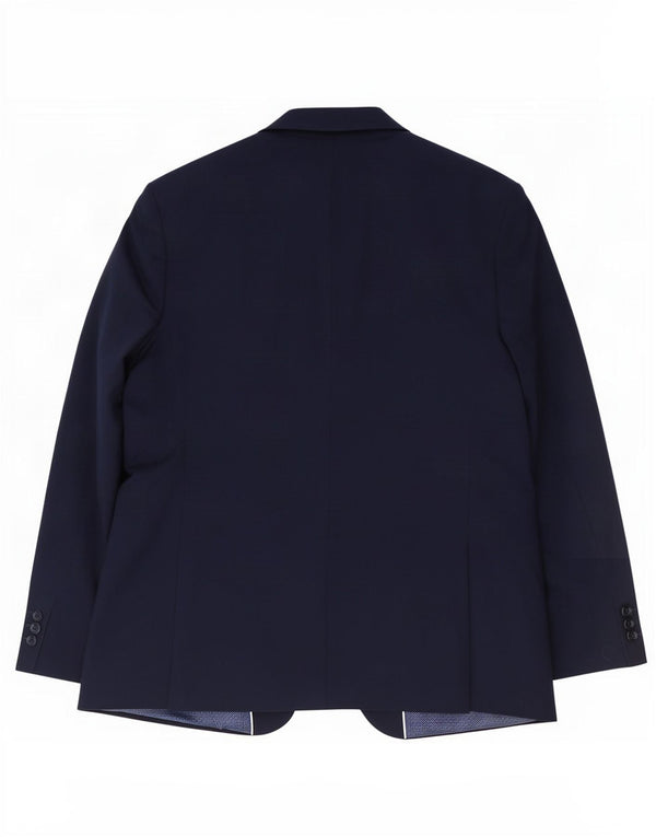 Marks & Spencer Chaqueta tipo blazer larga con 2 botones para hombre UK 48 4XL Lana azul marino