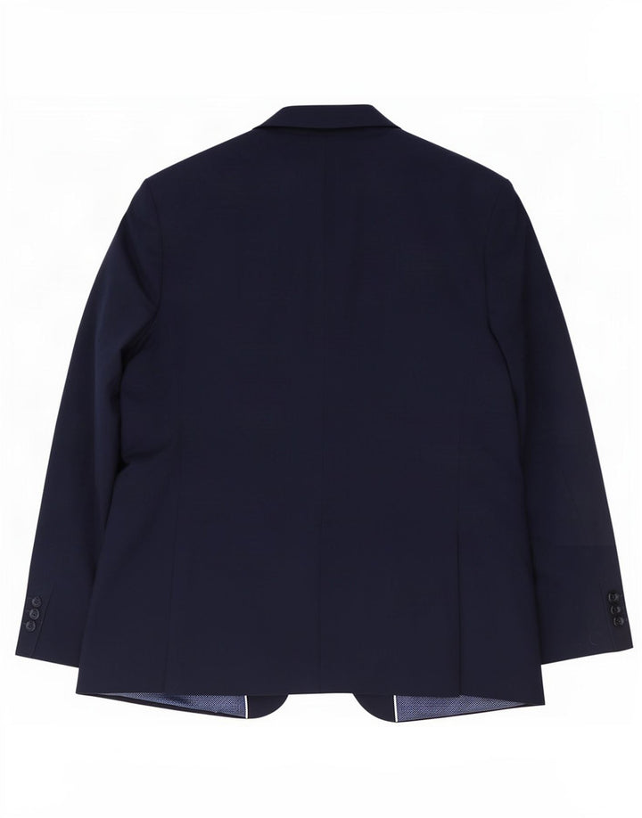 Marks & Spencer Chaqueta tipo blazer larga con 2 botones para hombre UK 48 4XL Lana azul marino