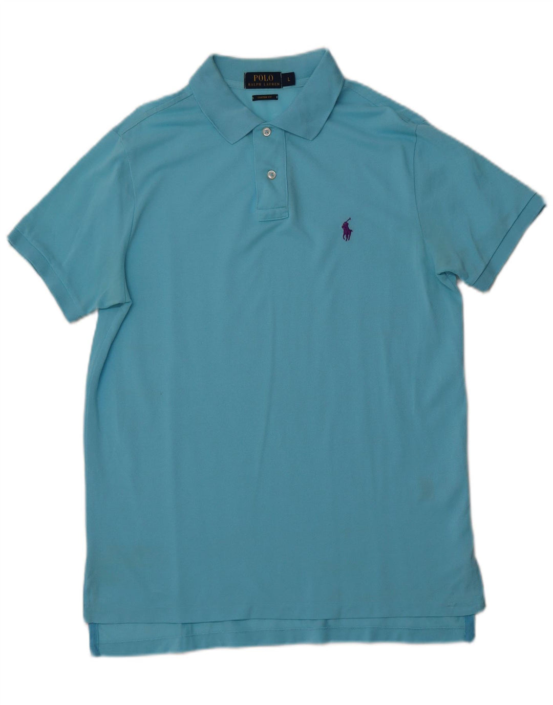 POLO RALPH LAUREN Polo de ajuste personalizado para hombre Algodón azul grande