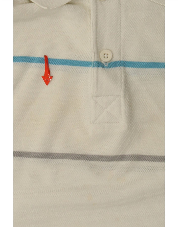 Sergio Tacchini Polo Hombre Algodón Rayas Blanco Grande
